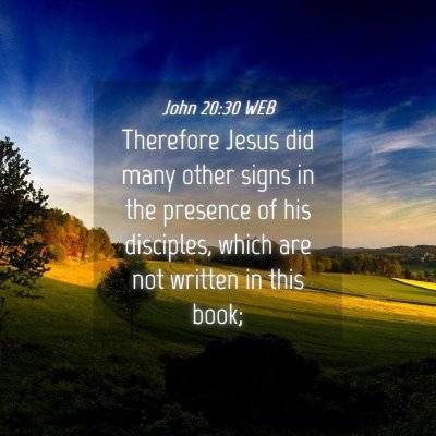 Picture 04 - John 20:30 WEB - Therefore Jesus did many other signs in the - Bible Verse Picture