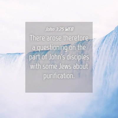 Picture 04 - John 3:25 WEB - There arose therefore a questioning on the part - Bible Verse Picture