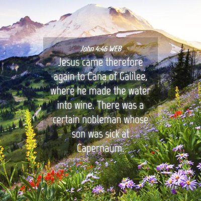 Picture 04 - John 4:46 WEB - Jesus came therefore again to Cana of Galilee, - Bible Verse Picture