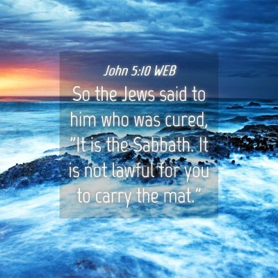 Picture 04 - John 5:10 WEB - So the Jews said to him who was cured, 