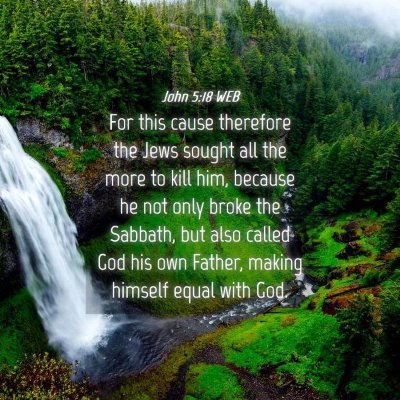 Picture 04 - John 5:18 WEB - For this cause therefore the Jews sought all the - Bible Verse Picture