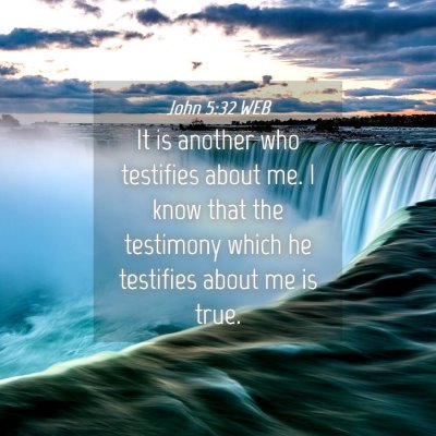 Picture 04 - John 5:32 WEB - It is another who testifies about me. I know that - Bible Verse Picture