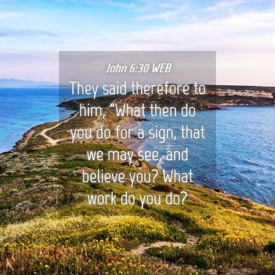 Picture 04 - John 6:30 WEB - They said therefore to him, 