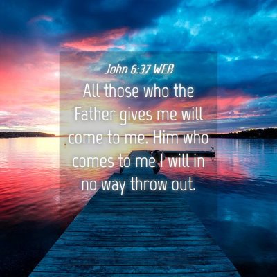 Picture 04 - John 6:37 WEB - All those who the Father gives me will come to - Bible Verse Picture