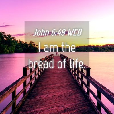 Picture 04 - John 6:48 WEB - I am the bread of - Bible Verse Picture