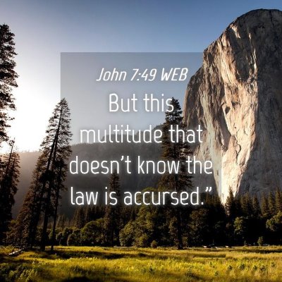 Picture 04 - John 7:49 WEB - But this multitude that doesn't know the law is - Bible Verse Picture