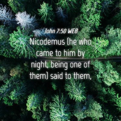 Picture 04 - John 7:50 WEB - Nicodemus (he who came to him by night, being one - Bible Verse Picture