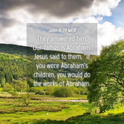 Picture 04 - John 8:39 WEB - They answered him, 