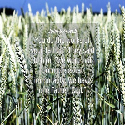 Picture 04 - John 8:41 WEB - You do the works of your father.
