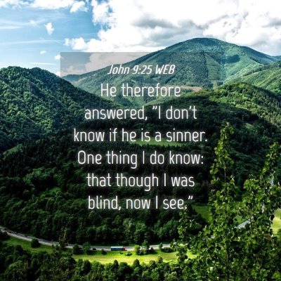 Picture 04 - John 9:25 WEB - He therefore answered, 