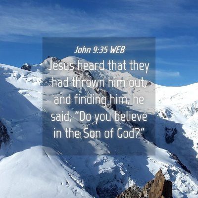 Picture 04 - John 9:35 WEB - Jesus heard that they had thrown him out, and - Bible Verse Picture