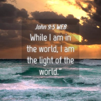 Picture 04 - John 9:5 WEB - While I am in the world, I am the light of the - Bible Verse Picture