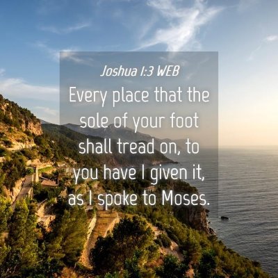 Picture 04 - Joshua 1:3 WEB - Every place that the sole of your foot shall - Bible Verse Picture