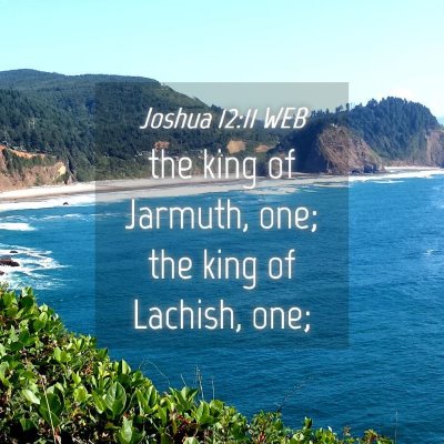 Picture 04 - Joshua 12:11 WEB - the king of Jarmuth, one; the king of Lachish, - Bible Verse Picture