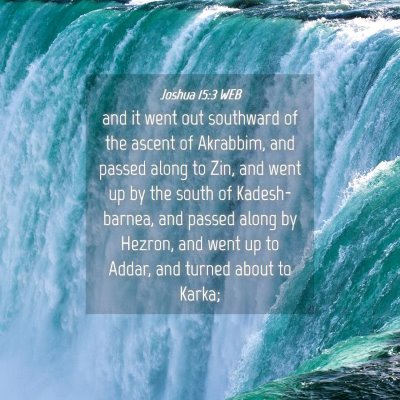 Picture 04 - Joshua 15:3 WEB - and it went out southward of the ascent of - Bible Verse Picture