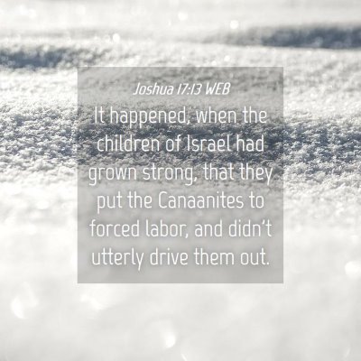 Picture 04 - Joshua 17:13 WEB - It happened, when the children of Israel had - Bible Verse Picture