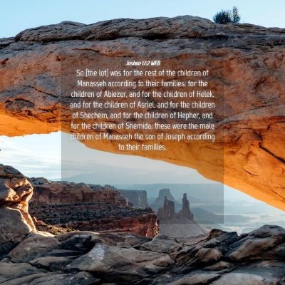 Picture 04 - Joshua 17:2 WEB - So [the lot] was for the rest of the children of - Bible Verse Picture