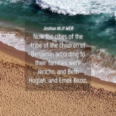 Picture 04 - Joshua 18:21 WEB - Now the cities of the tribe of the children of - Bible Verse Picture