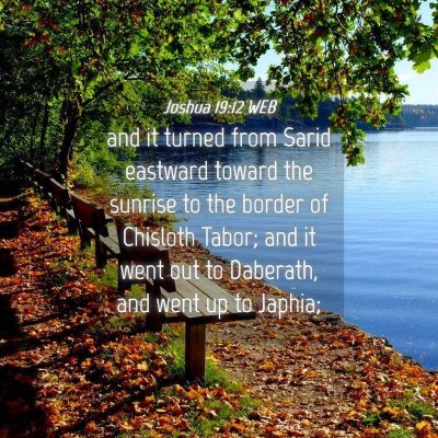 Picture 04 - Joshua 19:12 WEB - and it turned from Sarid eastward toward the - Bible Verse Picture