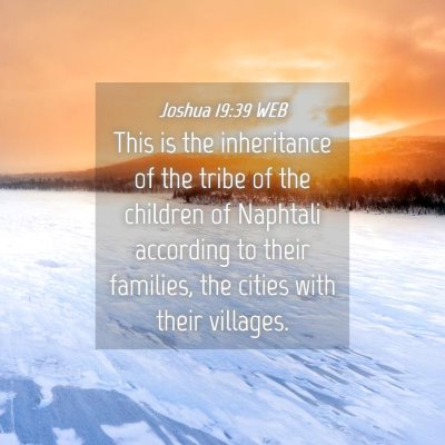 Picture 04 - Joshua 19:39 WEB - This is the inheritance of the tribe of the - Bible Verse Picture