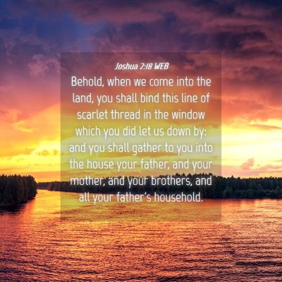 Picture 04 - Joshua 2:18 WEB - Behold, when we come into the land, you shall - Bible Verse Picture
