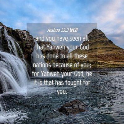 Picture 04 - Joshua 23:3 WEB - and you have seen all that Yahweh your God has - Bible Verse Picture