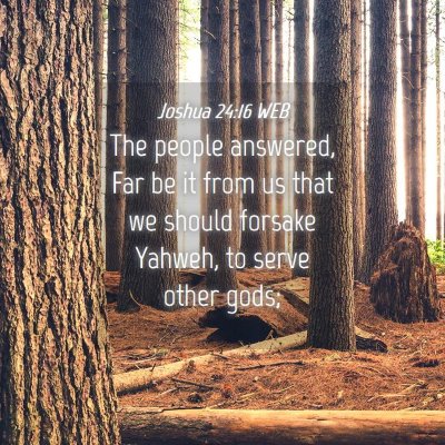 Picture 04 - Joshua 24:16 WEB - The people answered, Far be it from us that we - Bible Verse Picture