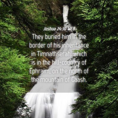 Picture 04 - Joshua 24:30 WEB - They buried him in the border of his inheritance - Bible Verse Picture