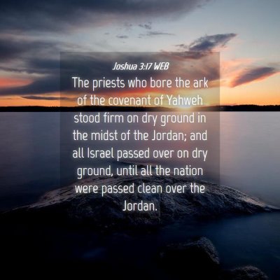 Picture 04 - Joshua 3:17 WEB - The priests who bore the ark of the covenant of - Bible Verse Picture