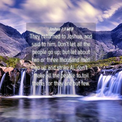 Picture 04 - Joshua 7:3 WEB - They returned to Joshua, and said to him, Don't - Bible Verse Picture