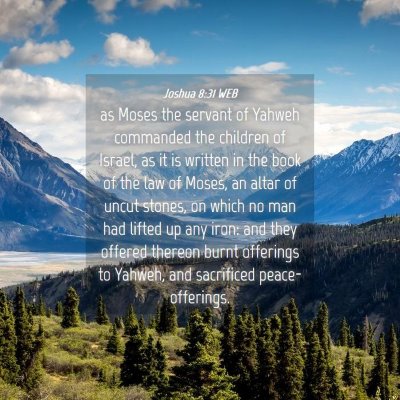 Picture 04 - Joshua 8:31 WEB - as Moses the servant of Yahweh commanded the - Bible Verse Picture
