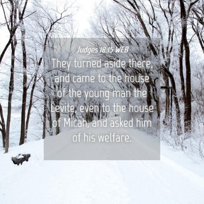 Picture 04 - Judges 18:15 WEB - They turned aside there, and came to the house of - Bible Verse Picture