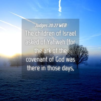 Picture 04 - Judges 20:27 WEB - The children of Israel asked of Yahweh (for the - Bible Verse Picture