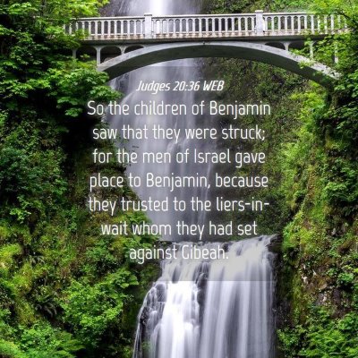 Picture 04 - Judges 20:36 WEB - So the children of Benjamin saw that they were - Bible Verse Picture