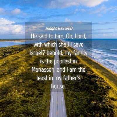 Picture 04 - Judges 6:15 WEB - He said to him, Oh, Lord, with which shall I save - Bible Verse Picture