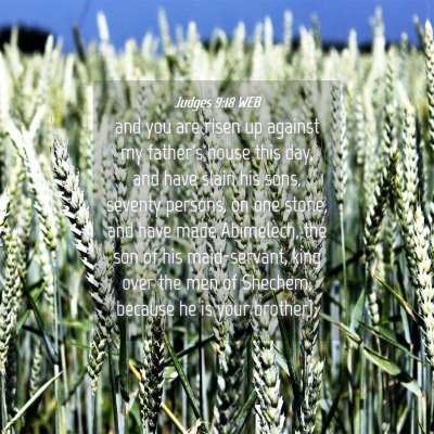 Picture 04 - Judges 9:18 WEB - and you are risen up against my father's house - Bible Verse Picture
