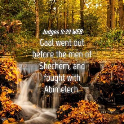 Picture 04 - Judges 9:39 WEB - Gaal went out before the men of Shechem, and - Bible Verse Picture