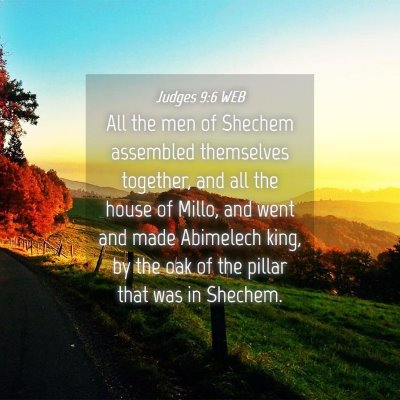 Picture 04 - Judges 9:6 WEB - All the men of Shechem assembled themselves - Bible Verse Picture