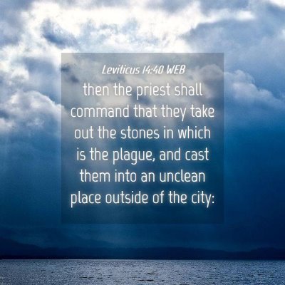 Picture 04 - Leviticus 14:40 WEB - then the priest shall command that they take out - Bible Verse Picture