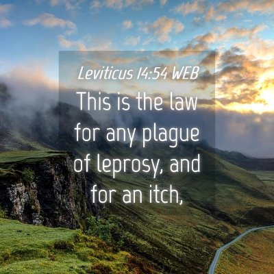 Picture 04 - Leviticus 14:54 WEB - This is the law for any plague of leprosy, and - Bible Verse Picture