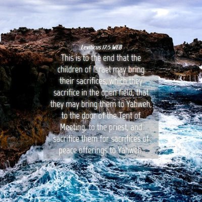Picture 04 - Leviticus 17:5 WEB - This is to the end that the children of Israel - Bible Verse Picture