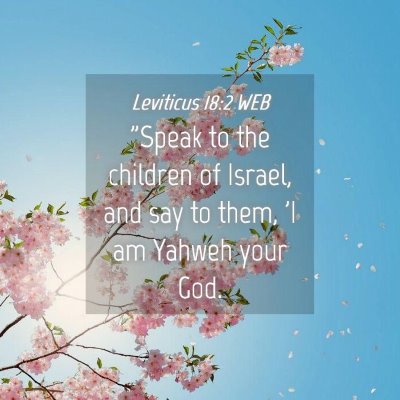 Picture 04 - Leviticus 18:2 WEB - 