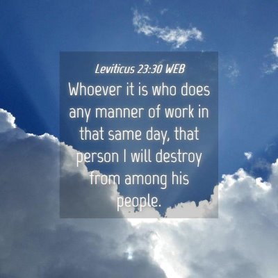 Picture 04 - Leviticus 23:30 WEB - Whoever it is who does any manner of work in that - Bible Verse Picture