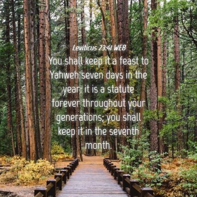 Picture 04 - Leviticus 23:41 WEB - You shall keep it a feast to Yahweh seven days in - Bible Verse Picture
