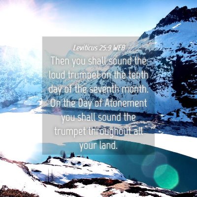 Picture 04 - Leviticus 25:9 WEB - Then you shall sound the loud trumpet on the - Bible Verse Picture