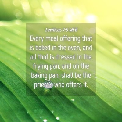 Picture 04 - Leviticus 7:9 WEB - Every meal offering that is baked in the oven, - Bible Verse Picture