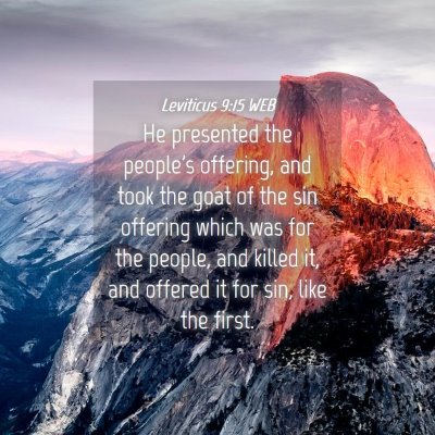 Picture 04 - Leviticus 9:15 WEB - He presented the people's offering, and took the - Bible Verse Picture
