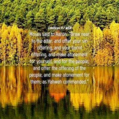 Picture 04 - Leviticus 9:7 WEB - Moses said to Aaron, 