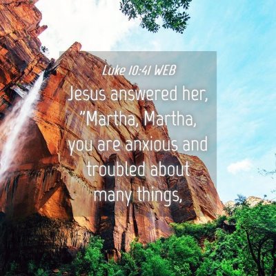 Picture 04 - Luke 10:41 WEB - Jesus answered her, 