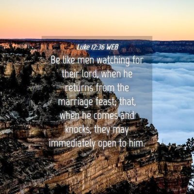 Picture 04 - Luke 12:36 WEB - Be like men watching for their lord, when he - Bible Verse Picture